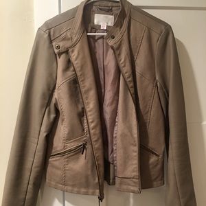 Tan leather jacket